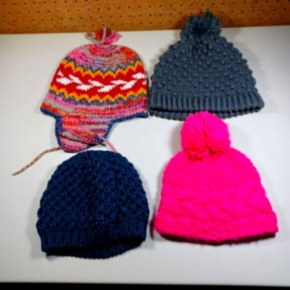 Columbia Ferrari John Deere Gerry womens HUGE colorful knit winter hat lot (17)